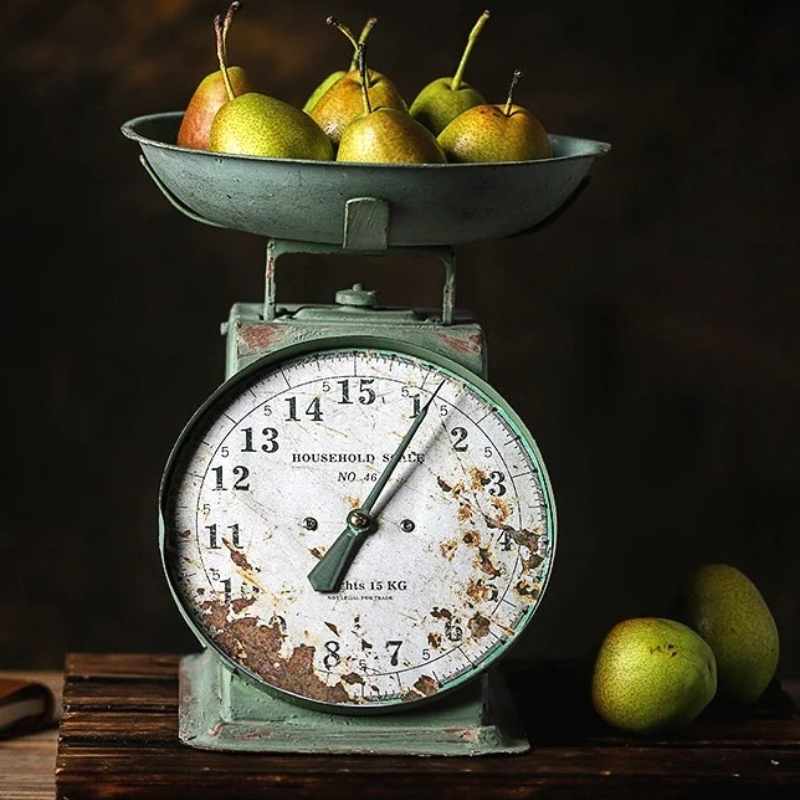 Photography Vintage Style - เครื่องชั่งวินเทจสำหรับจัดแต่งอาหาร อุปกรณ์ประกอบฉากถ่ายภาพสไตล์โบราณ ของตกแต่งบ้านสไตล์เรโทร สำหรับจัดแสดงภาพนิ่ง ตกแต่งหน้าต่างร้านค้า