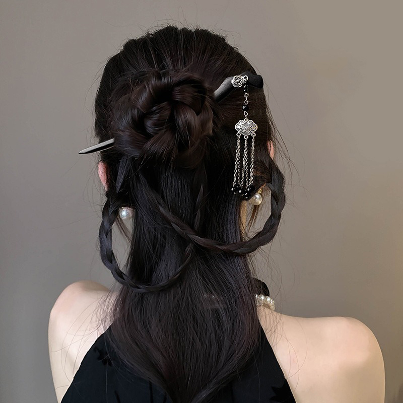 กิ๊บติดผมไม้ลายหมึกจีนโบราณ 1  - Photography Trend บทวิจารณ์และราคา